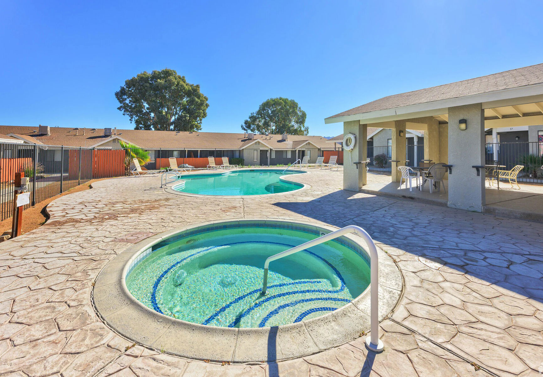 This image shows the entrance of one of Quail Springs Village Joshua Trees units